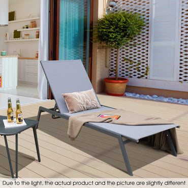 Tangkula Outdoor Adjustable Chaise Lounge Chair