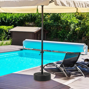 Tangkula Patio Umbrella Base 88LBS Capacity Water & Sand Fillable Market Table Umbrella Stand
