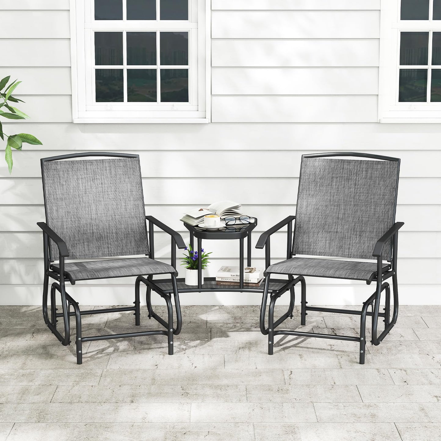 Tangkula Patio 2 Person Swing Glider Chair