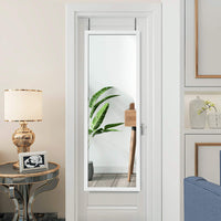Tangkula Miroir de porte pleine longueur, miroir mural, 47,5 x 14,5 pouces, miroir à suspendre (noir et blanc)