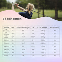 Ensemble complet de 9 clubs de golf Tangkula pour femmes, droitières