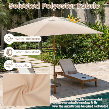 Tangkula 7 FT Patio Umbrella with Tilt Adjustment | Rectangular