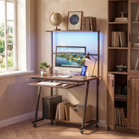 Chariot de bureau roulant Tangkula avec plateau de clavier