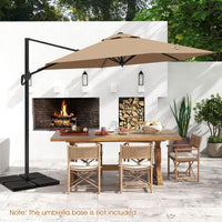 Tangkula 9 FT Cantilever Patio Umbrella for Pool Backyard Garden Deck