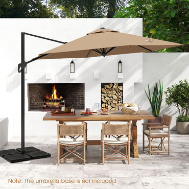 Tangkula 9 FT Cantilever Patio Umbrella for Pool Backyard Garden Deck