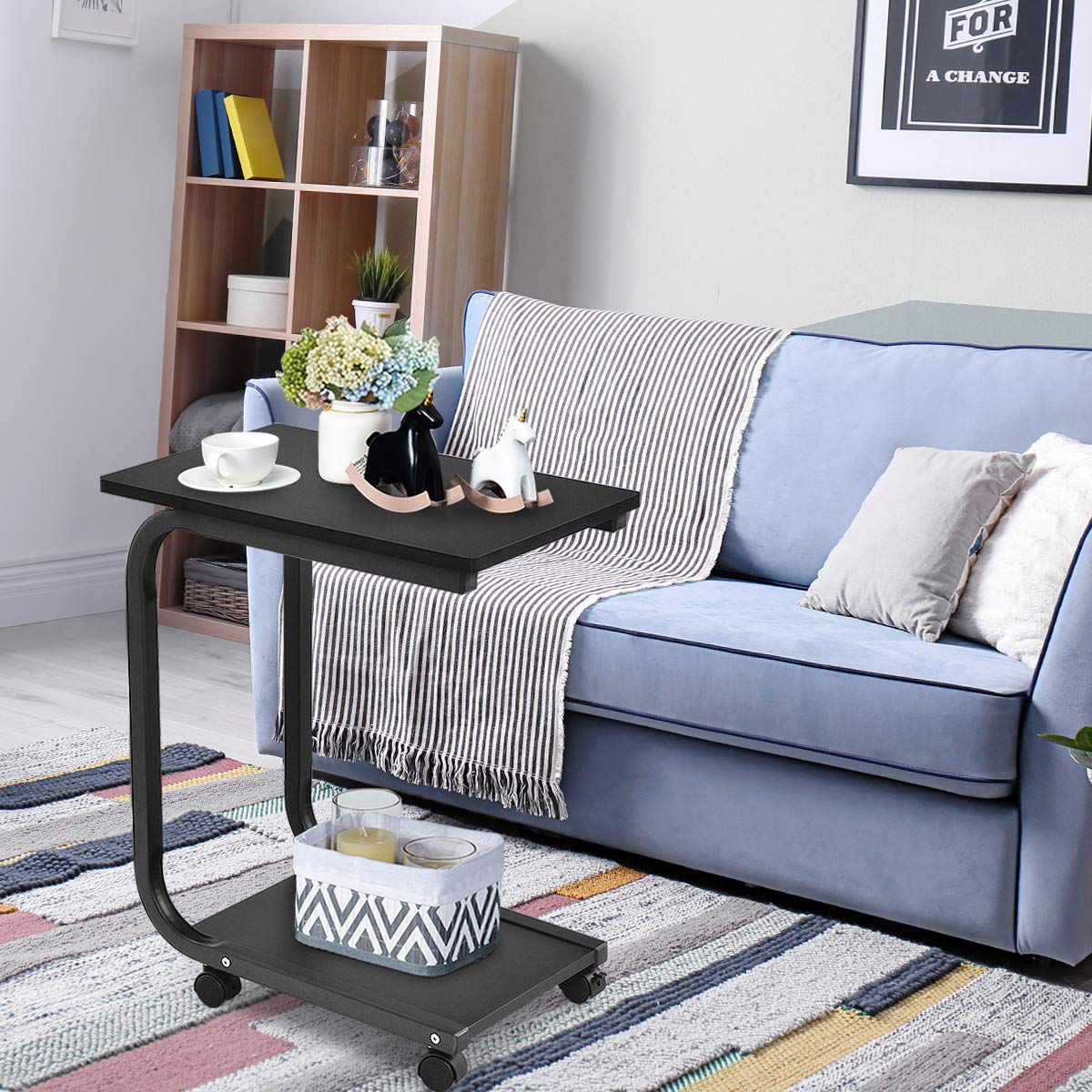 Tangkula C Table Sofa Side Table for Living Room