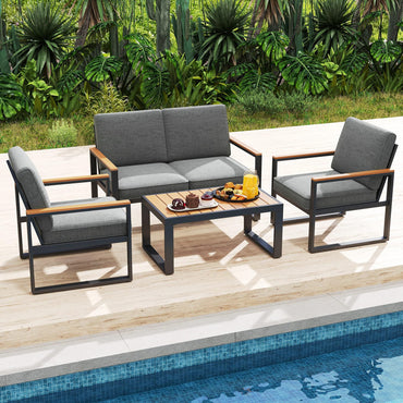 Tangkula 8 Piece Patio Aluminum Furniture Set
