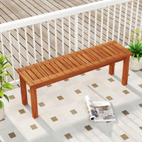 Banc de jardin Tangkula à 2 places sans dossier avec assise à lattes