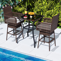 Tangkula Patio 360° Swivel Bar Stool for Backyard