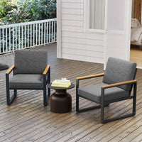Tangkula Patio Aluminum Sofa Set of 2 for Balcony