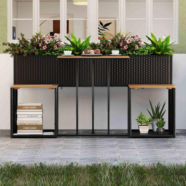 Tangkula Patio Furniture Set with Raised Garden Bed