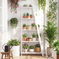 Tangkuka 4/5-Tier Ladder Bookshelf for Living Room