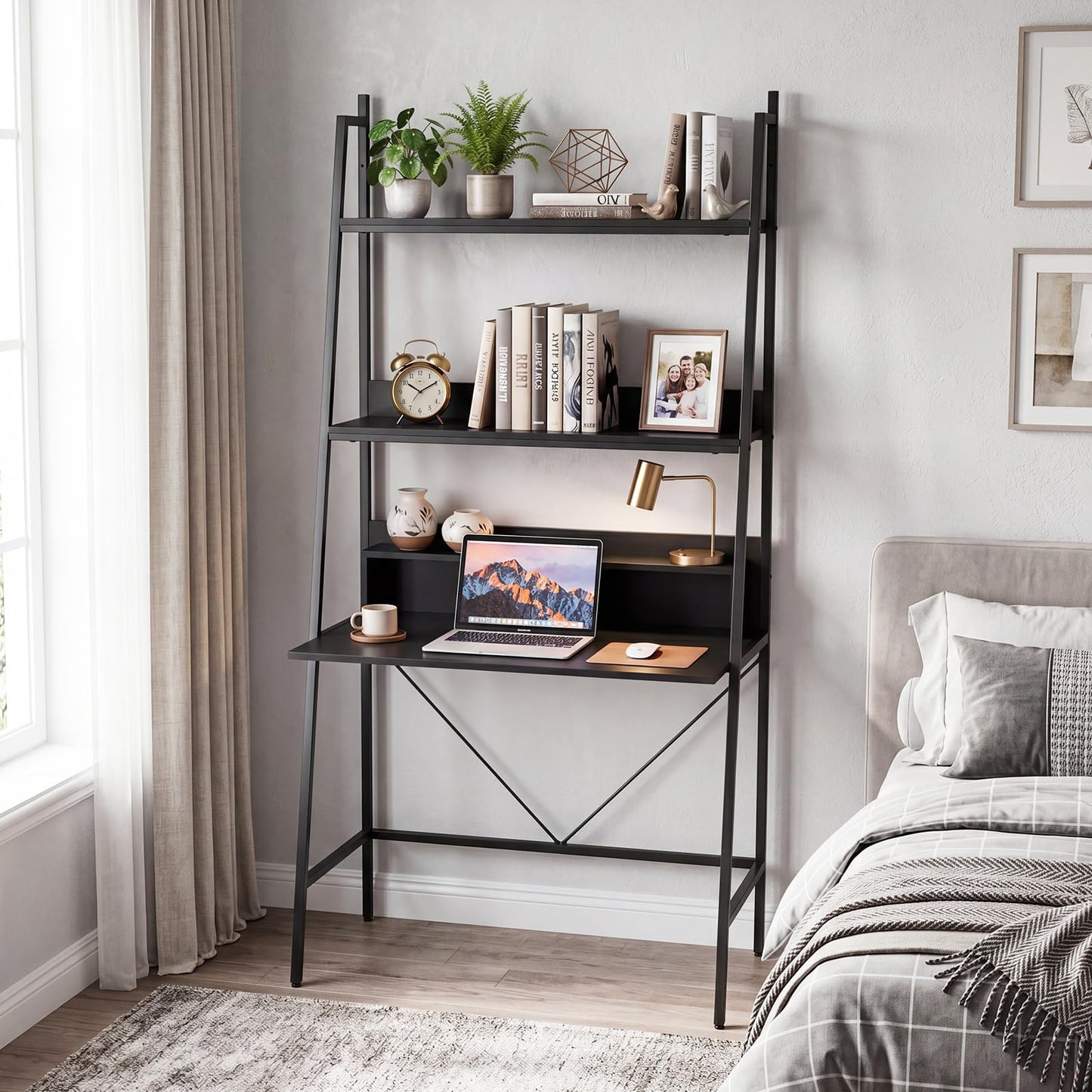 Tangkula 3-Tier Ladder Computer Desk for Home Office