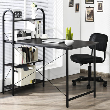 Tangkula 48-Inch Reversible Computer Desk with Storage Shelves