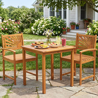 Tangkula Outdoor Acacia Wood Dining Chairs Set