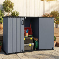 Tangkula 23.5 Cu.ft Outdoor Storage Shed with Floor & Lockable Door