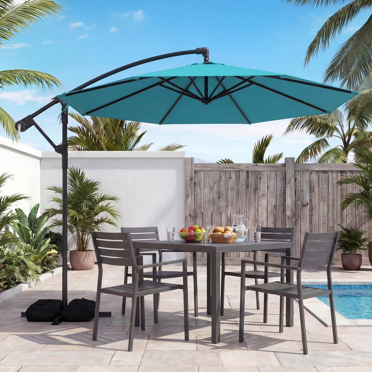 Tangkula 10ft Patio Umbrella with Base Included