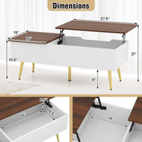 Tangkula Lift Top Coffee Table for Living Room