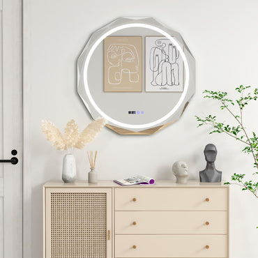 Miroir de salle de bain LED anti-buée Tangkula