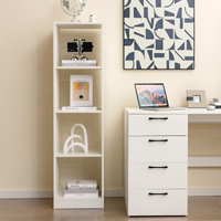 Tangkula 4 Cube Bookshelf, Freestanding 5 Tier Open Bookcase