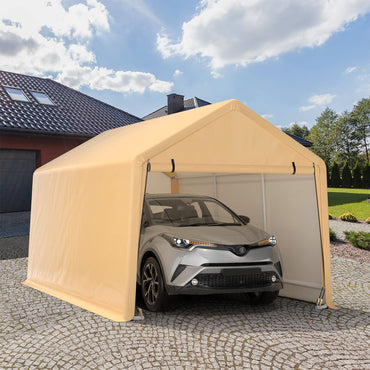 Tangkula 9x17 Ft Heavy Duty Carport with Reinforced Triangular Beams