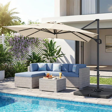 Tangkula 11 x 9 FT Patio Umbrella with Base Included