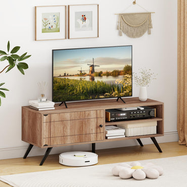 Tangkula Mid Century Modern Entertainment Center TV Stand