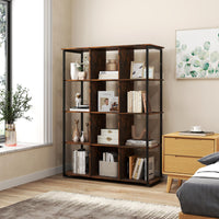 Tangkula Étagère à livres 12 cubes de 42 x 16 x 57 pouces, étagère de rangement ouverte à 5 niveaux