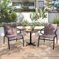 Tangkula Patio Chairs Set of 2/4/6 with Armrests for Poolside