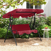 Tangkula 3 Person Porch Swing with Cushions & Canopy