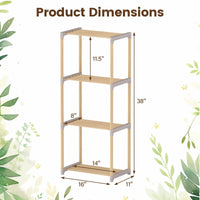 Tangkula 5-Tier Solid Wood Bookshelf for Home Office