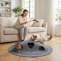 Tangkula Grand tapis tunnel rond de 102 cm pour chats d'intérieur