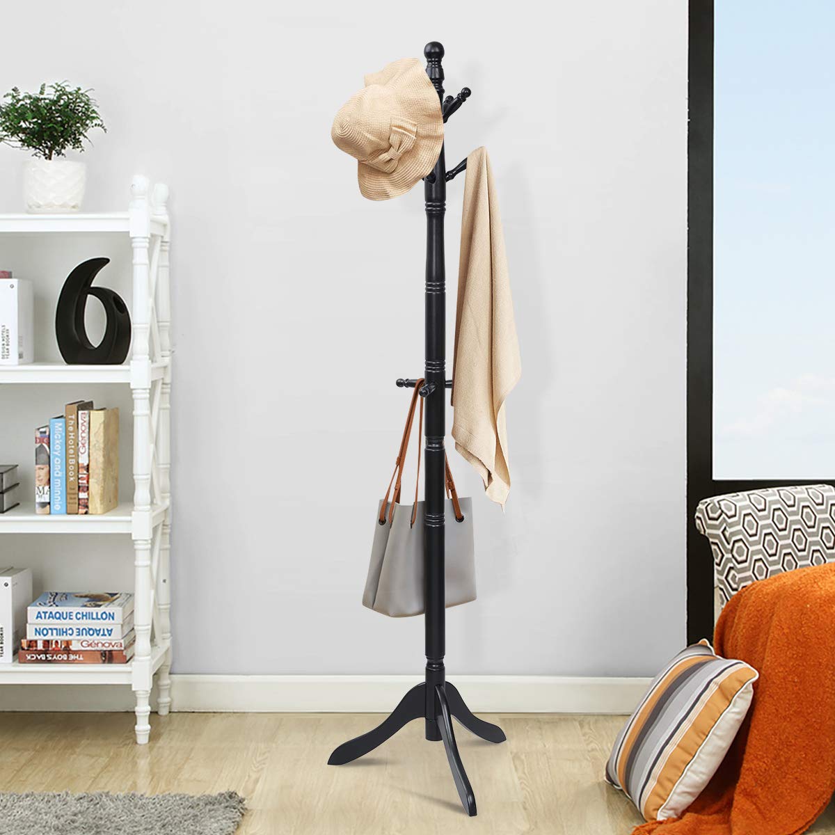 Wood Coat Rack - Tangkula