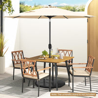 Tangkula 9FT Patio Umbrella with Push Button Tilt