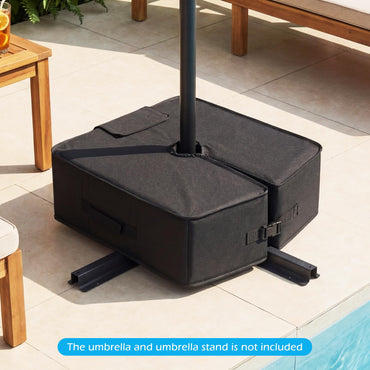 Tangkula 90 LBS Umbrella Base with Handle for Garden Backyard Pool