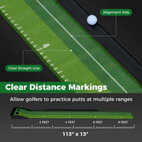 Tapis de Putting de Golf Intérieur Tangkula Putting Green 3 Balles d'Entraînement de Putting