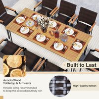 Tangkula 9-Piece Patio Dining Set for Backyard Garden
