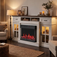 Tangkula 24/40/50/60 Inch 3-Sided Electric Fireplace with Remote