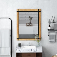 Tangkula 40" x 30" Inch Farmhouse Wall Mirror