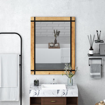 Tangkula 40" x 30" Inch Farmhouse Wall Mirror