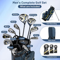 Tangkula Men's Complete Golf Clubs and Bag Set Right Handed