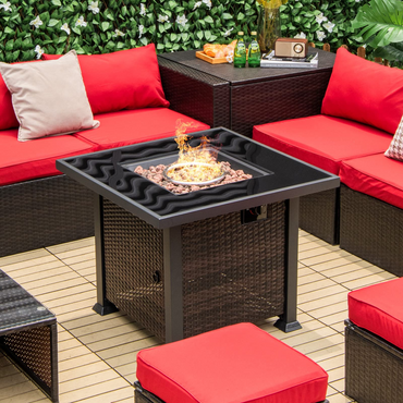 Tangkula 50,000 BTU Propane Fire Pit Table