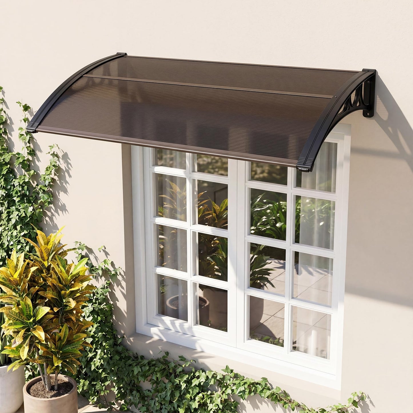 Tangkula 30" x 39" Window Awning for Sunlight Rain Snow Protection