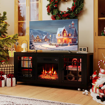 Tangkula 58" LED Fireplace TV Stand for TVs up to 65"