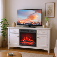 Tangkula 18 Inch Electric Fireplace Insert with Remote Control and 7 Realistic Flame Colors