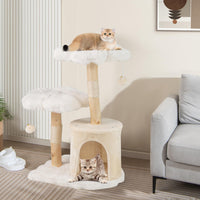 Tangkula Cute Wood Cat Tree(32 Inch)