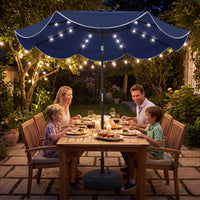 Tangkula 9 FT Solar Patio Umbrella with 24 LED Lights