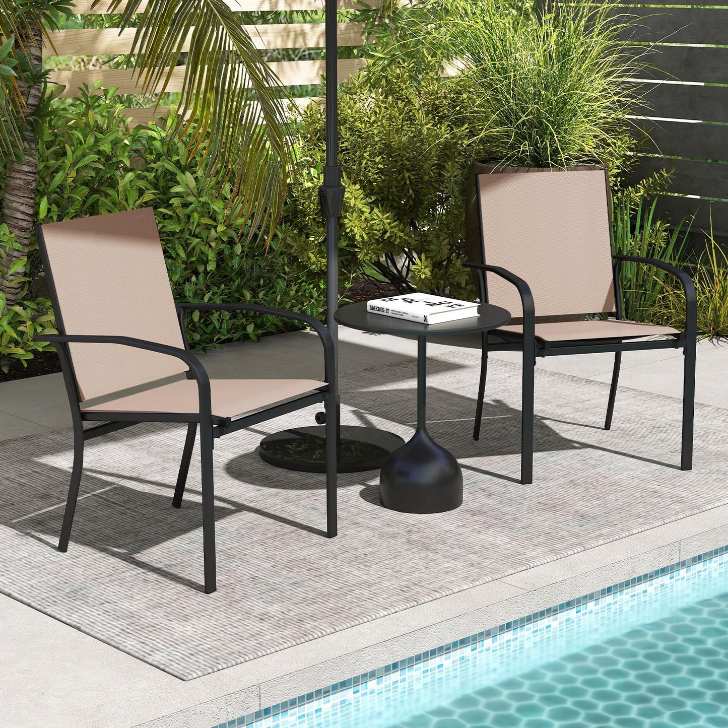 Tangkula Outdoor Dining Chairs Set