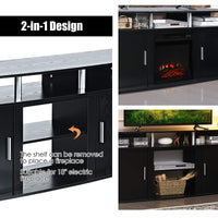 Fireplace TV Stand, Modern Media Console Table for TVs up to 70 Inches, Entertainment Center