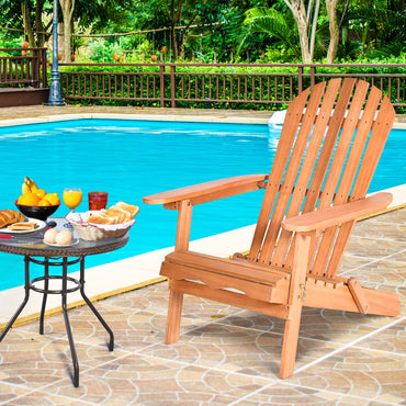 Folding Adirondack Chair - Tangkula